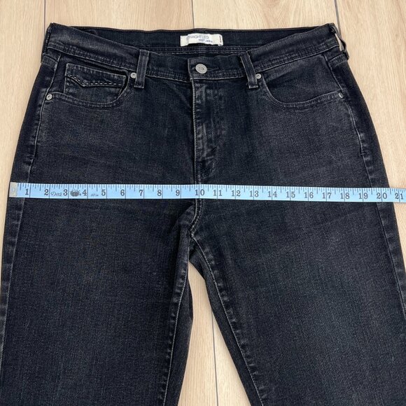 Levi's Women's Black Tag 505 Straight Leg Stretch Denim w/ Pocket Detail Size 12 - Picture 13 of 16